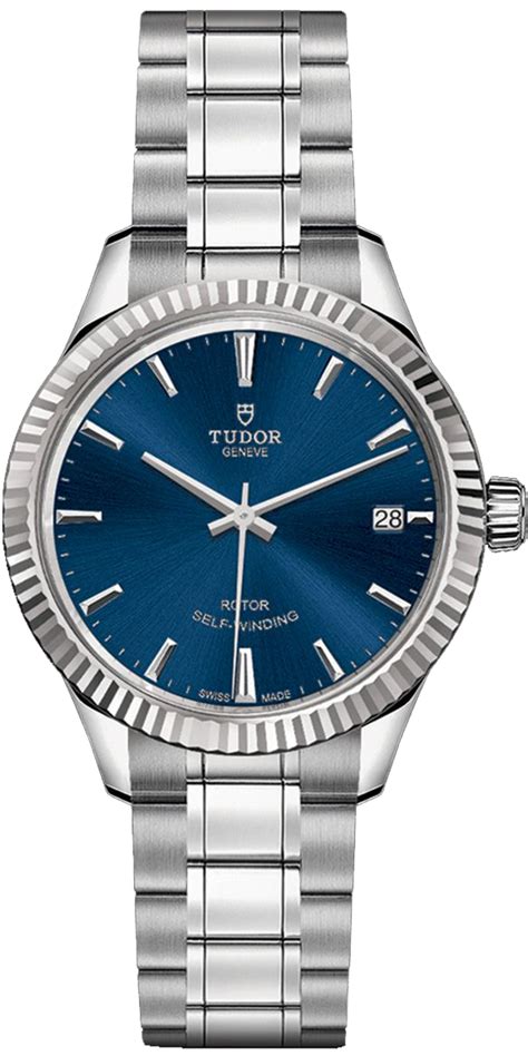 tudor style.donna.34 blu|TUDOR Style 34mm .